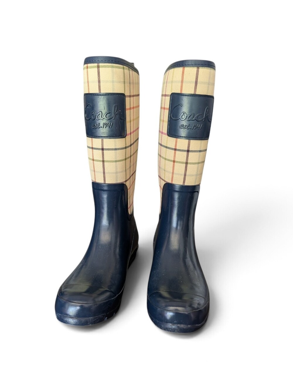 Coach Tattersall tall rain boots